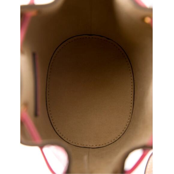 Tory Burch T Monogram Contrast Embossed Mini Bucket Rose Pink, New without Tags - Picture 6 of 6